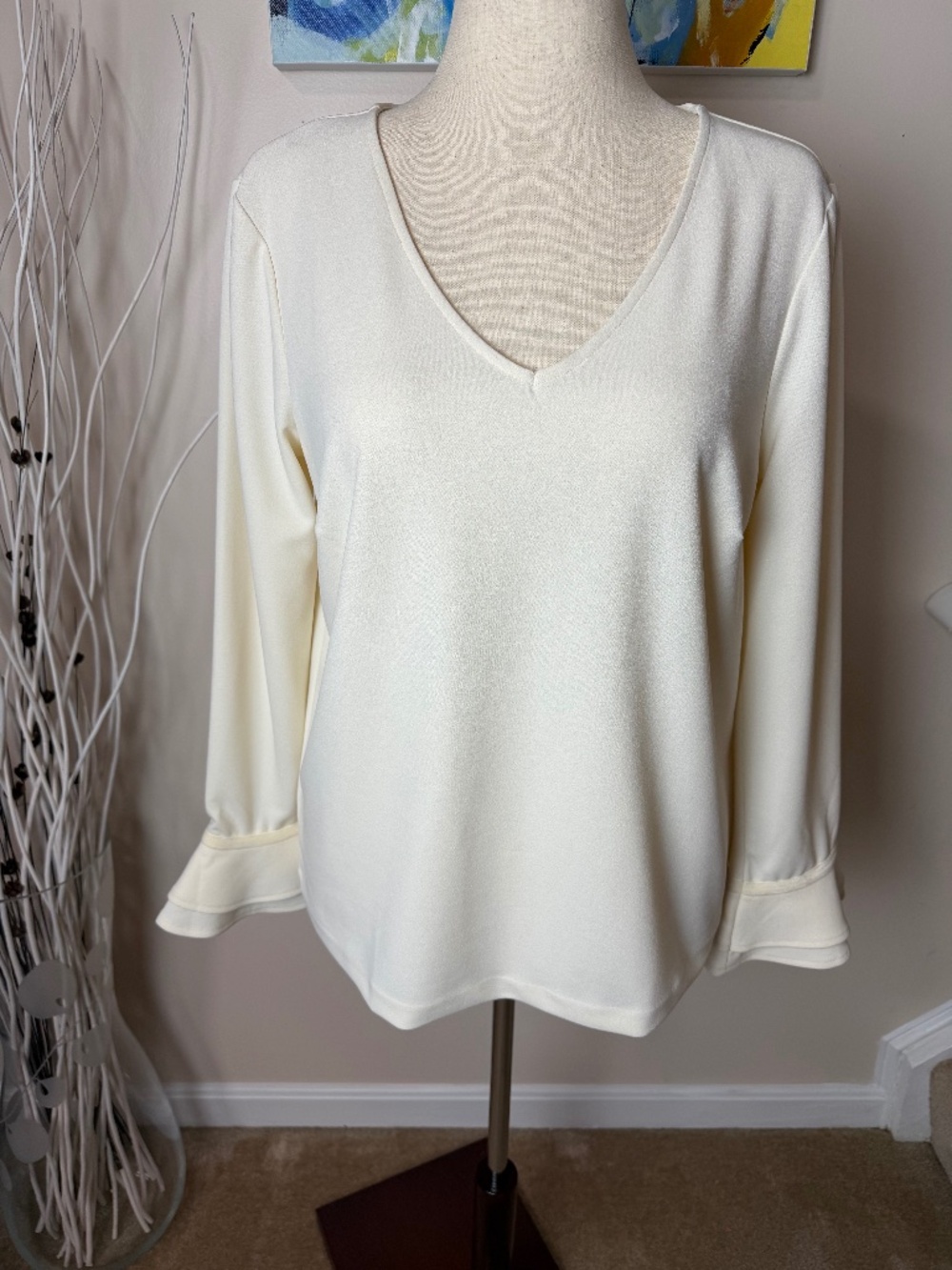 V-Neck Women's Blouse